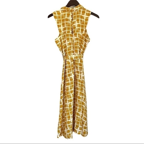 NWT J.O.A. Ruffle Button Pattern Midi Dress Small - Picture 4 of 8